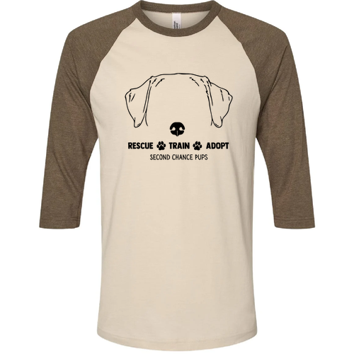 American Apparel CVC Unisex Raglan T-Shirt -- Heather Bone / Heather Army