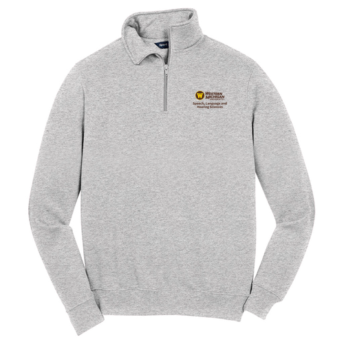 WMU SLHS Sport Tek Quarter Zip Sweatshirt -- Athletic Heather