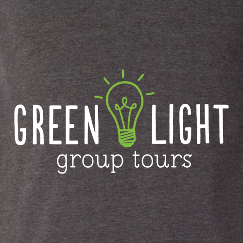 Bella Canvas Dark Heather Grey Shirt Green & White Print