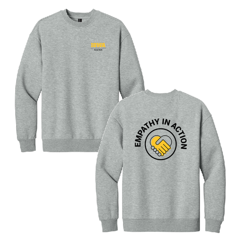 District V.I.T. Heavyweight Fleece Crew -- Light Heather Grey