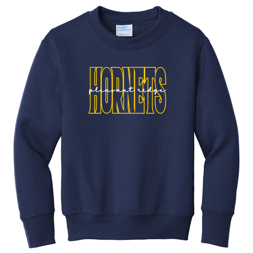 Youth Port and Company Crewneck Sweatshirt -- Navy