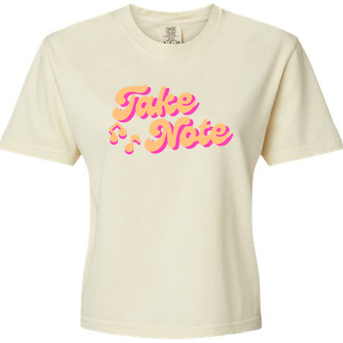 Take Note Boxy Tee