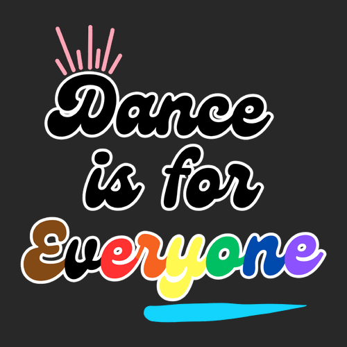 Dance is For Everyone Mens/Unisex Bella Canvas Fleece Drop Shoulder Hoodie -- Black