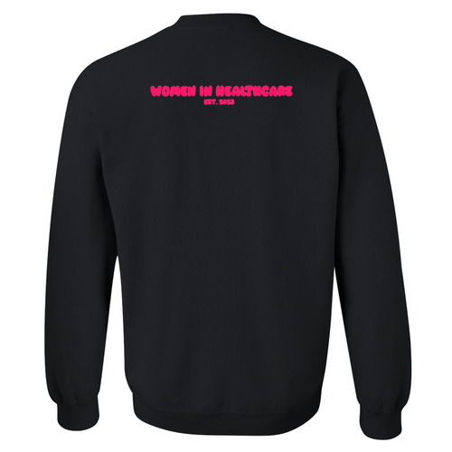 Pink WIH Gildan Heavy Blend Crew Neck Sweatshirt -- Black
