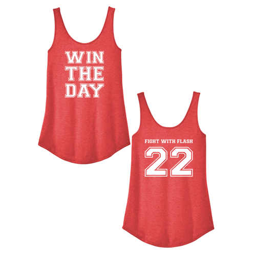 District Women's Perfect Triblend Relaxed Tank -- Red Frost