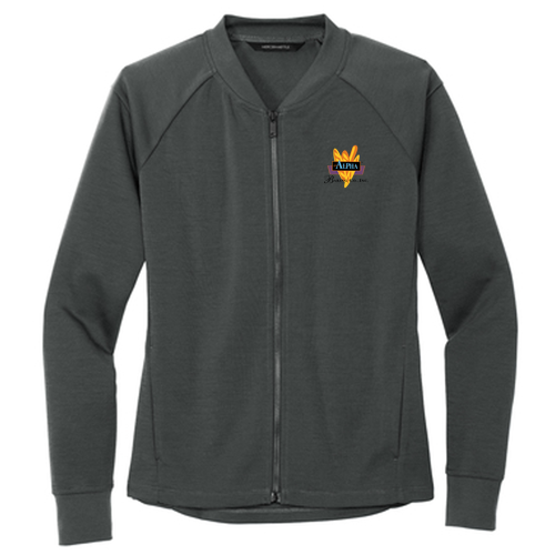 Mercer+Mettle Women's Double-Knit Bomber -- Anchor Grey