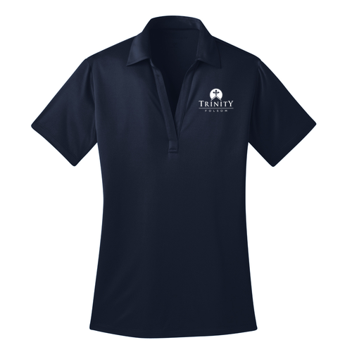 Port Authority Ladies Silk Touch Performance Polo -- Navy