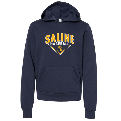 Bella Canvas Youth Sponge Fleece Hooded Sweatshirt -- Navy