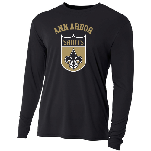 Youth A4 Performance LS Wicking Tee -- Black
