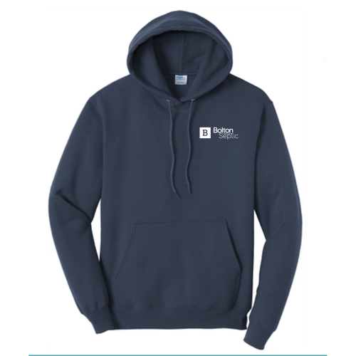 Mens/Unisex Port and Company Tall Core Fleece Pullover Hooded Sweatshirt -- Heather Navy