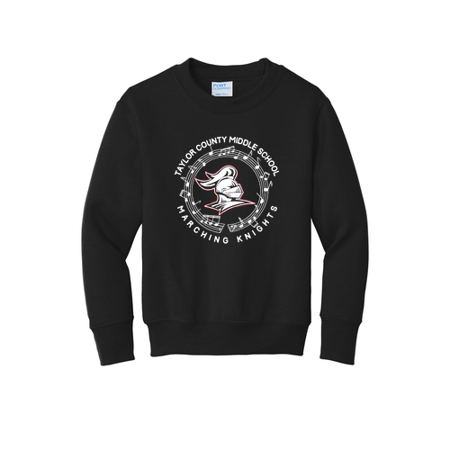 Youth Port and Company Crewneck Sweatshirt -- Jet Black