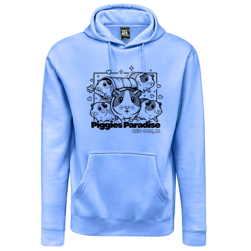 J America Unisex BTB Fleece Hooded Sweatshirt -- Carolina Blue