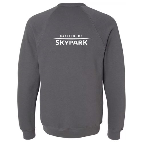 Gatlinburg Skypark Logo 2 White Ink -- Crewneck Sweatshirt Asphalt