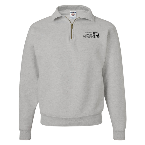 Jerzees 9.3 Oz 50/50 Nublend Quarter Zip Sweatshirt Adult -- Oxford