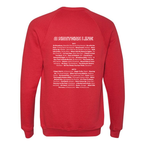 Mens/Unisex Bella Canvas Soft Sponge Fleece Raglan Sweatshirt -- Red