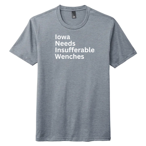District Made Mens Perfect Tri Crew Tee -- Flint Blue Heather