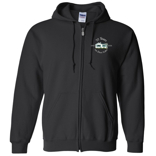 Gildan Full Zip Hooded Sweatshirt -- Black
