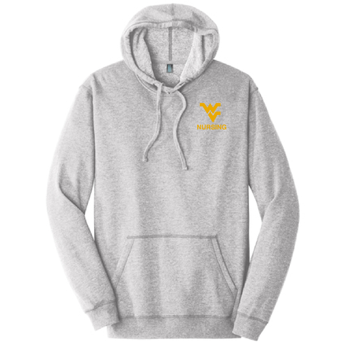 District Made Mens Lightweight Fleece Hoodie -- Heathered Grey