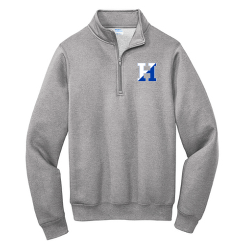 Port and Company Core Fleece Quarter-Zip Pullover Sweatshirt -- Athletic Heather