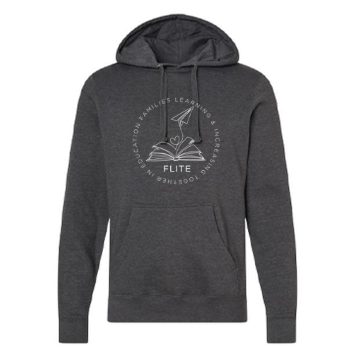 J America Unisex BTB Fleece Hooded Sweatshirt -- Charcoal Heather