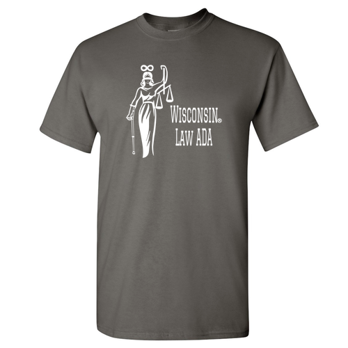 Gildan Heavy Cotton Basic T-Shirt -- Charcoal Lady Justice