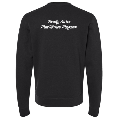 Family Nurse Practitioner J. America BTB Fleece Crew -- Black