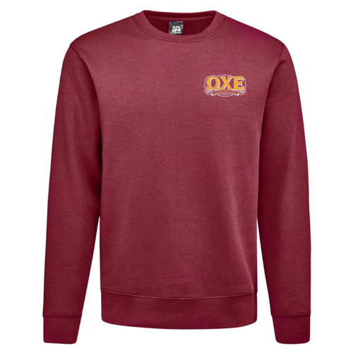 J. America BTB Fleece Crew -- Maroon