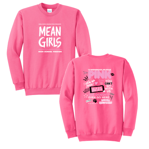 Port and Company Classic Crewneck Sweatshirt -- Neon Pink