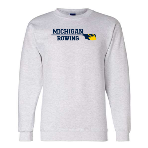Champion Powerblend Crewneck Sweatshirt -- Silver Grey SCREENPRINT