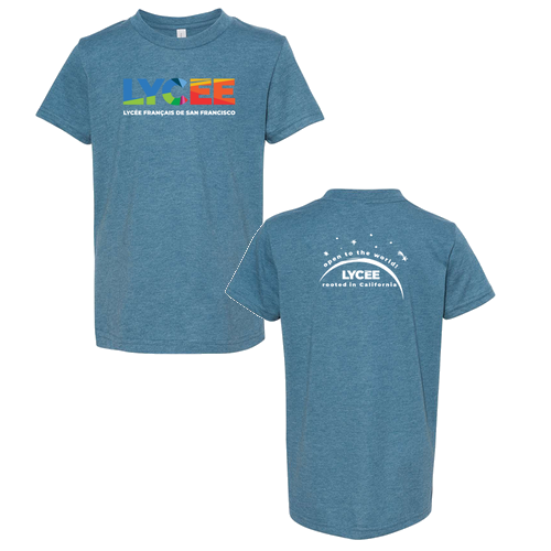 Youth Bella Canvas Heather CVC Short Sleeve Tee -- Heather Deep Teal