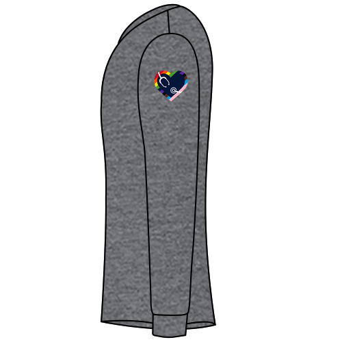 Gender Care Heart Port and Company Core Fleece Quarter-Zip Pullover Sweatshirt -- Graphite Heather