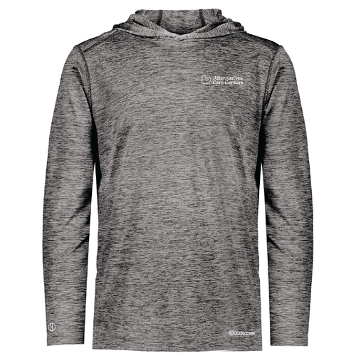 Holloway Electrify Coolcore Hooded Pullover -- Black Heather