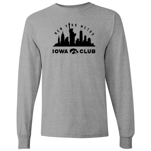 Skyline Gildan Heavy Cotton Longsleeve Basic T-Shirt -- Sport Grey