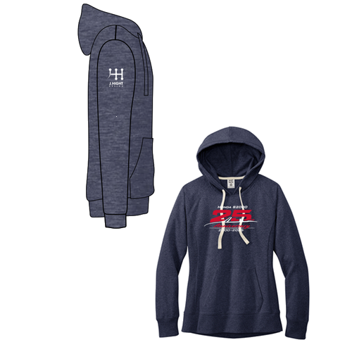 District Women's Re-Fleece Hoodie -- Heathered Navy