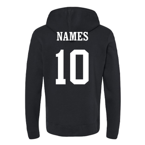 J America Unisex BTB Fleece Adult Hooded Sweatshirt -- Black