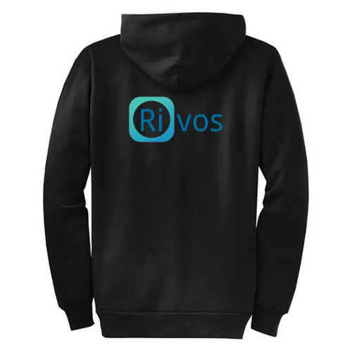 [HIDE] Port and Company Classic Full Zip Hooded Sweatshirt -- Jet Black