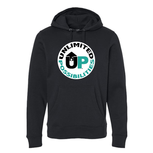 J America Unisex BTB Fleece Hooded Sweatshirt -- Black