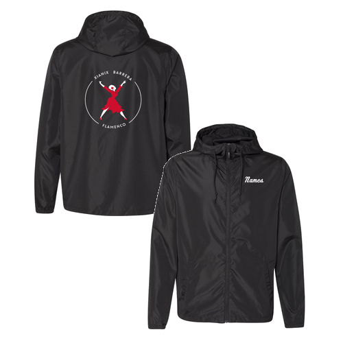 Independent Trading Co. Lightweight Windbreaker Zip Jacket -- Black