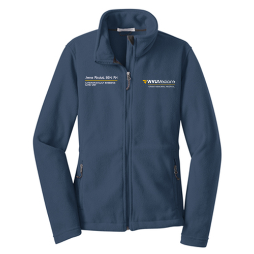 Embroidered Port Authority Ladies Value Fleece Jacket -- Insignia Blue