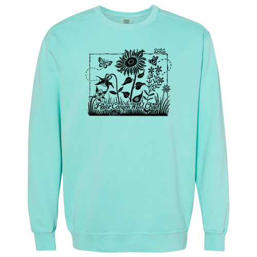 Comfort Colors Unisex Garment-Dyed Crewneck Sweatshirt -- Chalky Mint