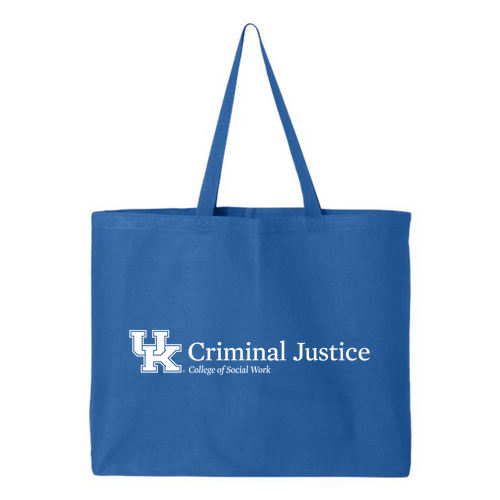 CJ- Q-Tees Canvas Jumbo 12oz Tote Bag -- Royal