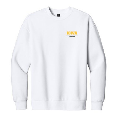 District V.I.T. Heavyweight Fleece Crew -- White
