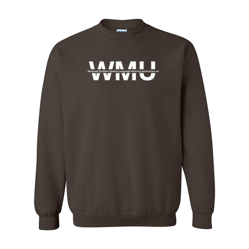 WMU SLHA Gildan Heavy Blend Crew Neck Sweatshirt -- Dark Chocolate