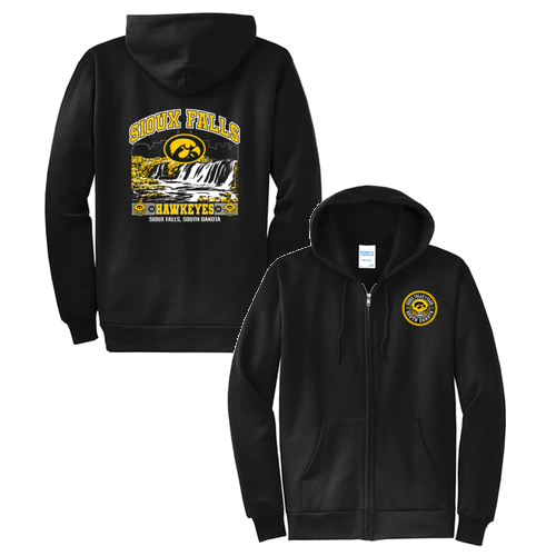 Crest Port and Company Classic Full Zip Hooded Sweatshirt -- Jet Black