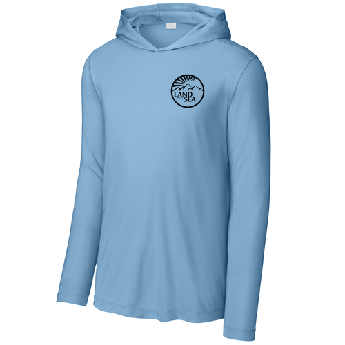 Sport-Tek Posi-UV Pro Long Sleeve Hoodie -- Light Blue