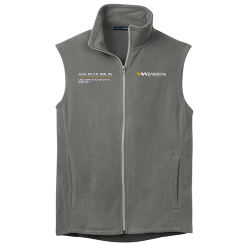 Port Authority Microfleece Vest -- Pearl Grey