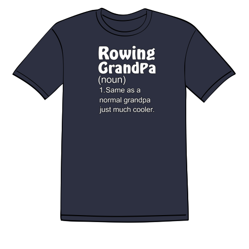 Rowing Grandpa T-Shirt -- Navy