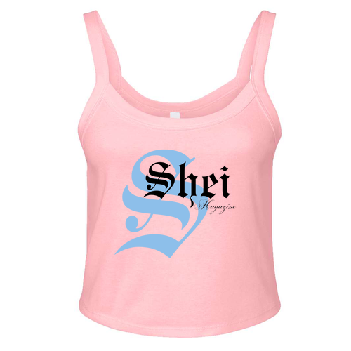Ladies Bella Canvas Spaghetti Strap Tank -- Solid Pink Blend