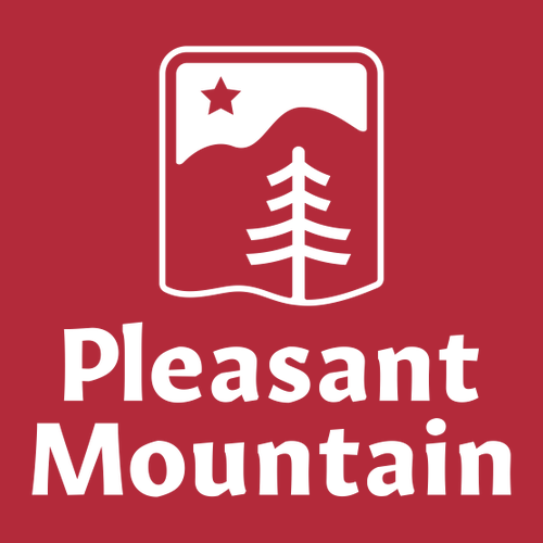 Pleasant Mountain Logo 1 White Ink -- Short Sleeve Red