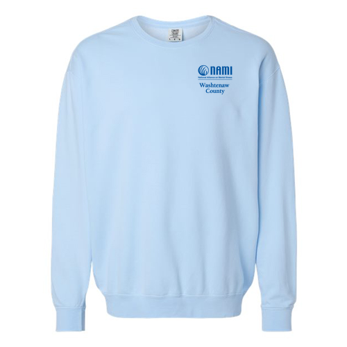 Comfort Colors Lightweight Adult Ringspun Crewneck Sweatshirt -- Hydrangea